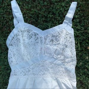 Vintage 50s/60s Lace Bridal Nightgown - Blue White